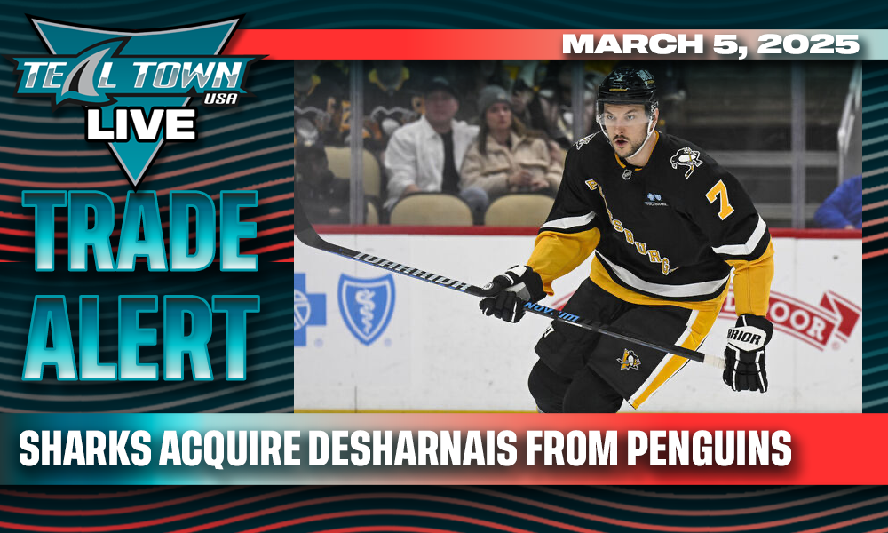 Sharks acquire desharnais toffoli sleepover cuda check in 3 5 2025